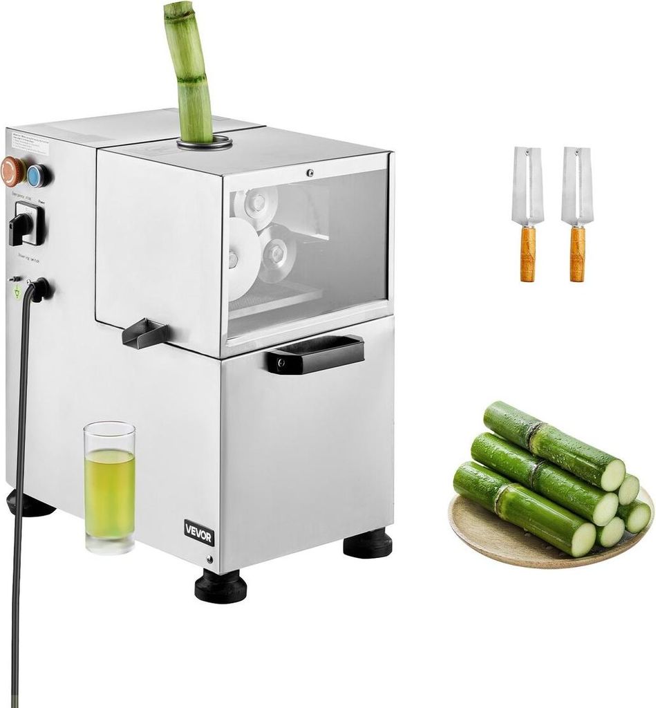 800W Commercial Electric Sugar Cane Juicer 661LBS/H 4 Rollers 2.4" Inlet