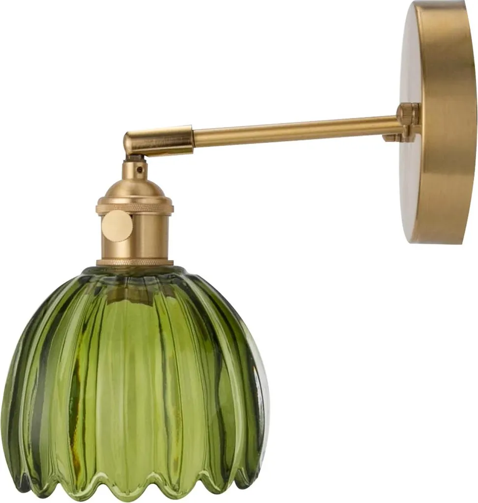 Applique Verde Vintage Regolabile - Lampada da Muro Retrò Emozioni