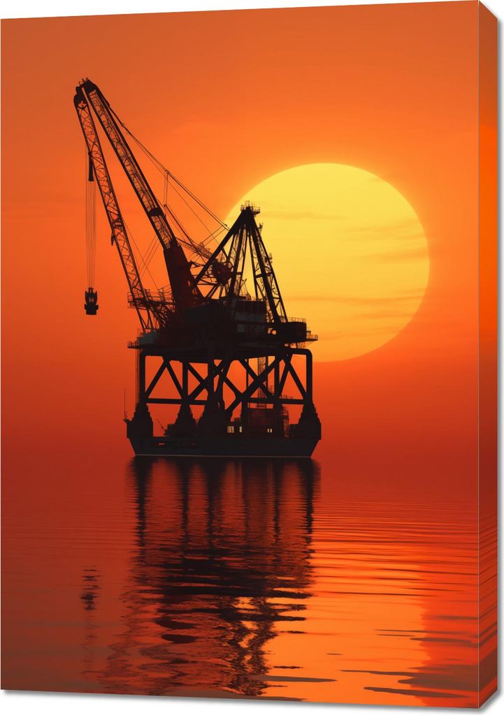 Bild 70x100cm Industrie-Silhouette