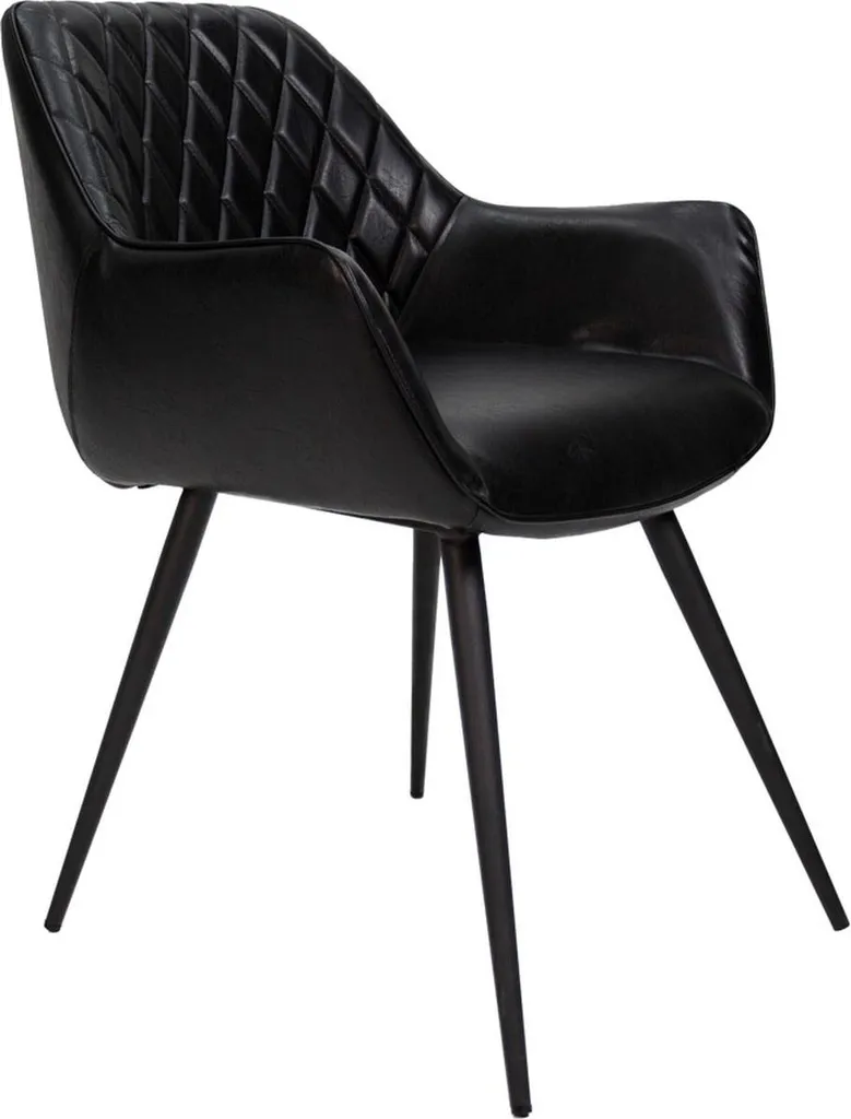 Chaise de salle à manger Merlio Noire pour Salon et Cuisine Moderne