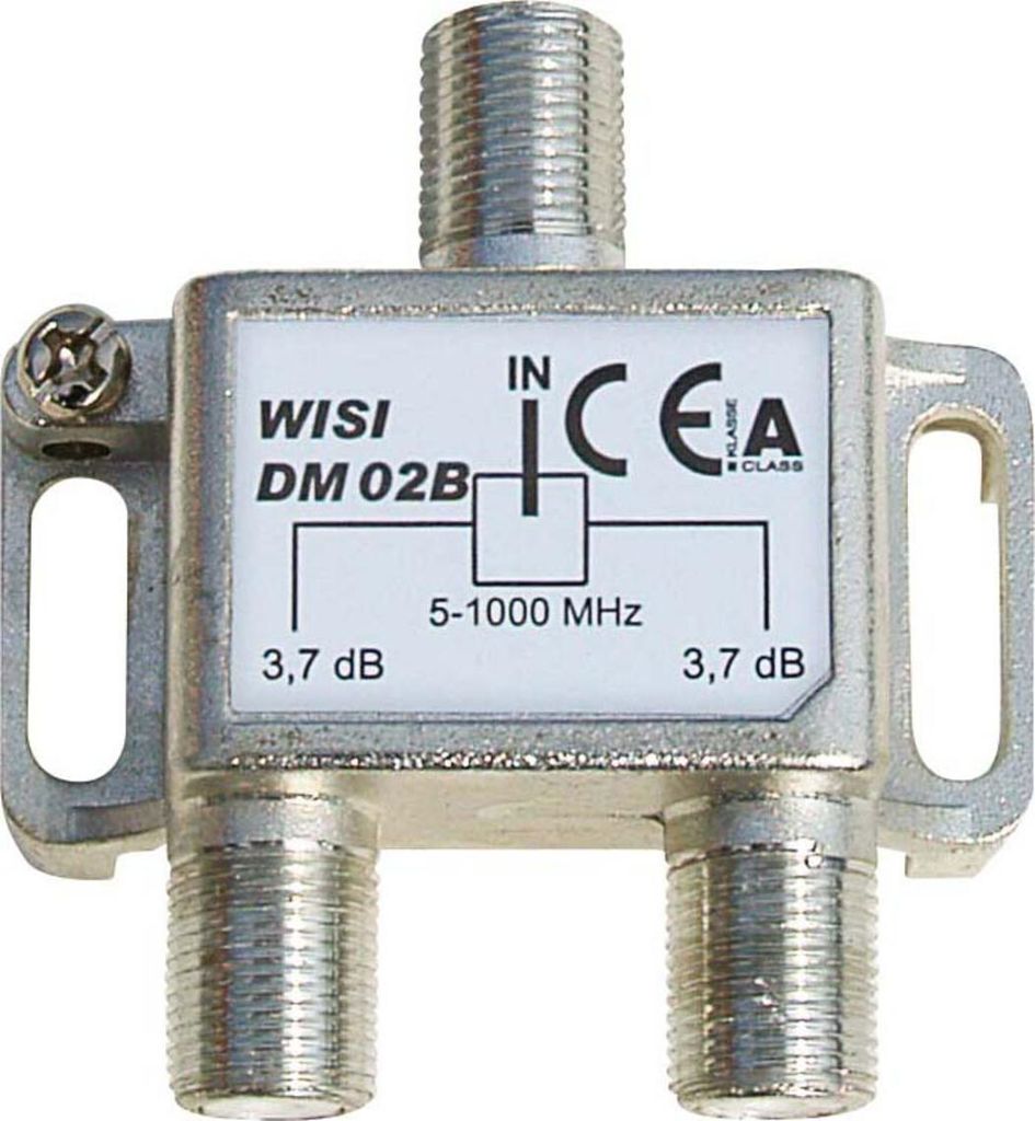 WISI Verteiler 2-fach DM02B 5-1000MHz 3,7dB Produktbild 