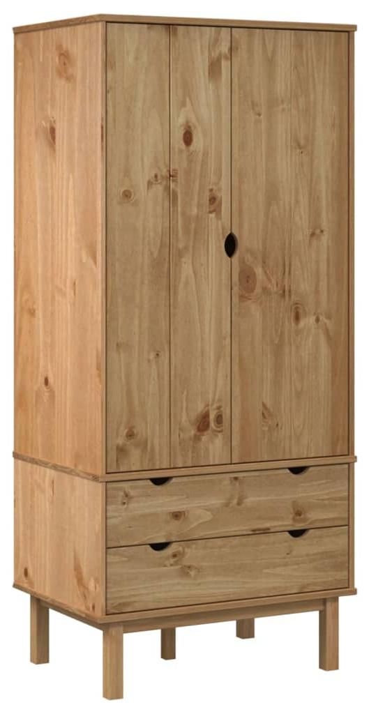 vidaXL Garderobekast OTTA, 76,5 x 53 x 172 cm, massief Productafbeelding 