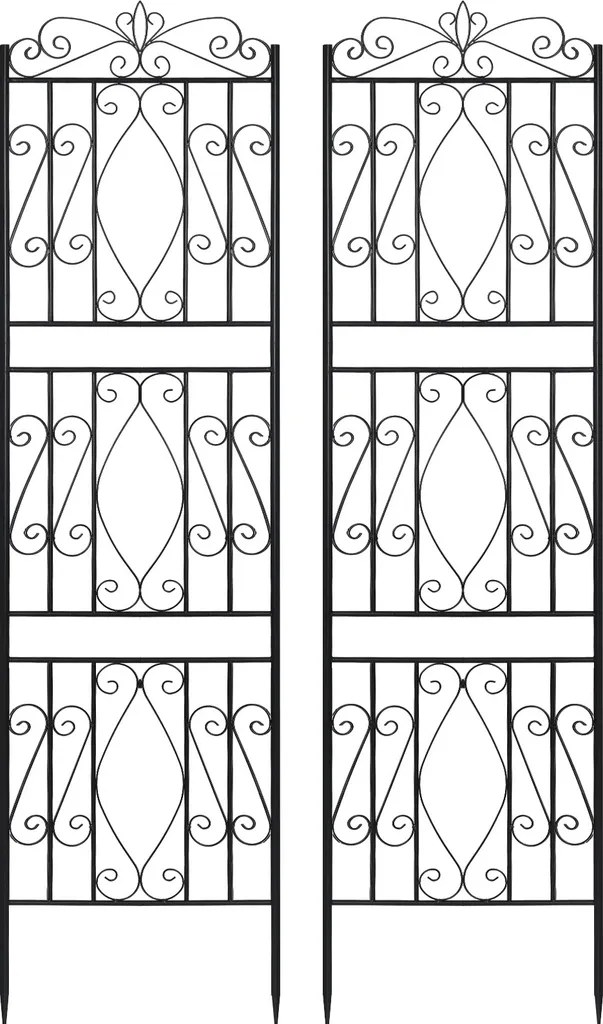 Treillis de jardin vertical pour rosiers et plantes grimpantes métal