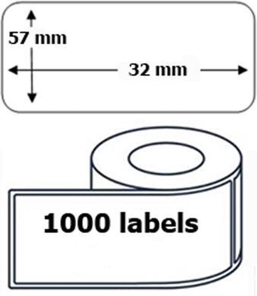 11354 S0722540 (57mm x 32mm) Etiketten kompatibel für DYMO Produktbild 4