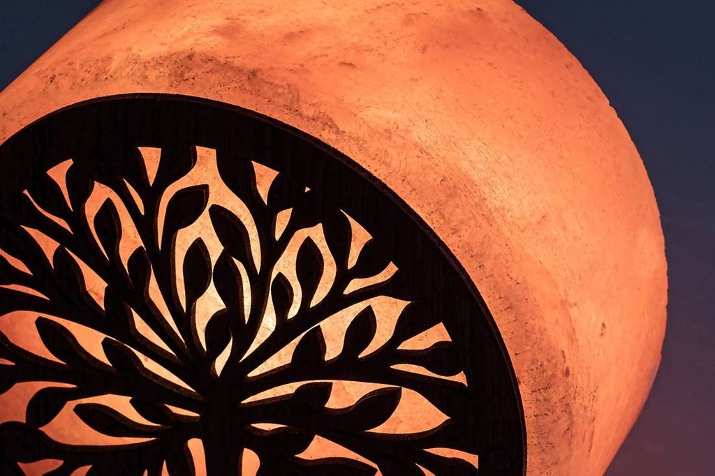 Solná lampa Dekorativní lampa IGDRASIL Kamenná sůl oranžová Obrázek produktu 6