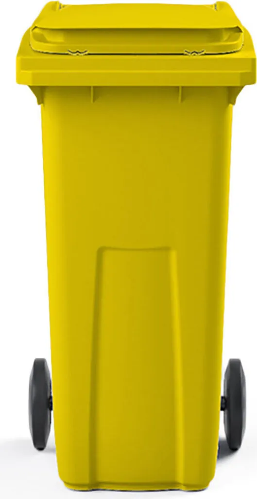 Conteneur à déchets 120L PH ŽL - Poubelle roulante robuste grise
