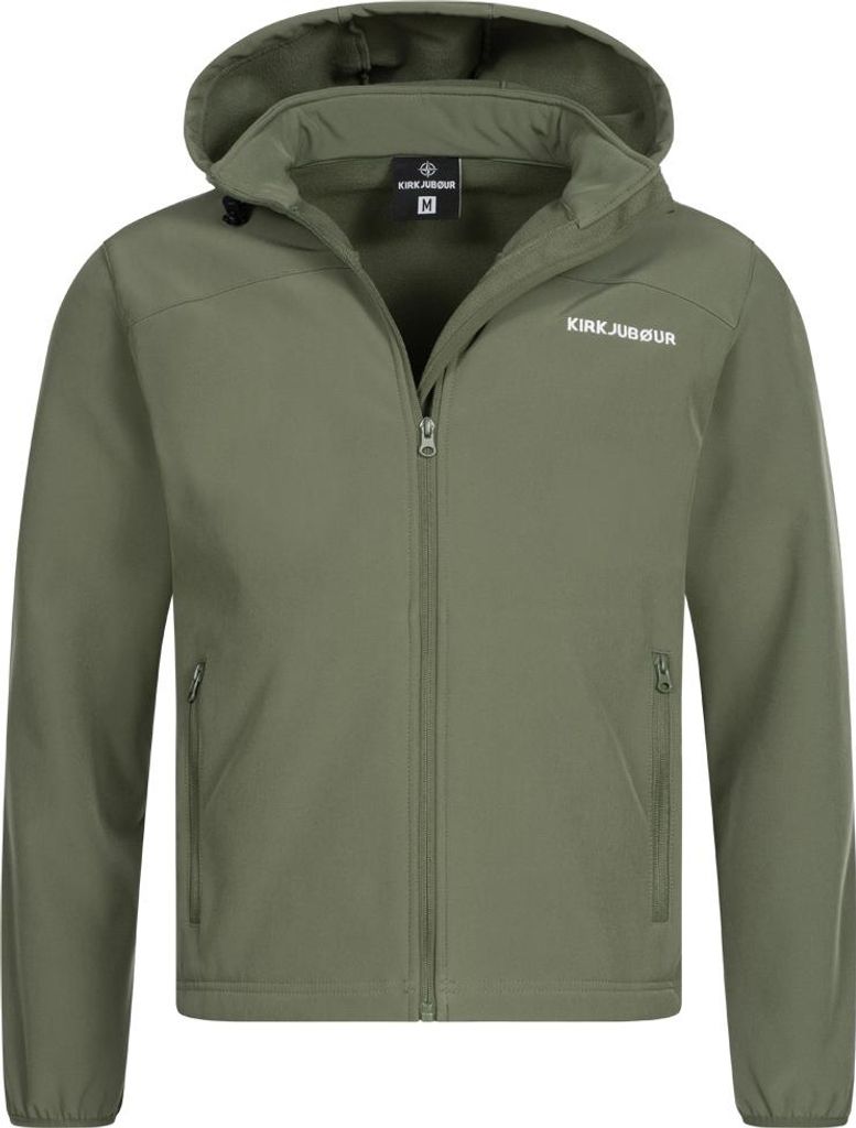 3XL KJ-55|KIRKJUBØUR "Hestur" Herren Softshell Jacke 10.000 mm Wassersäule grün
