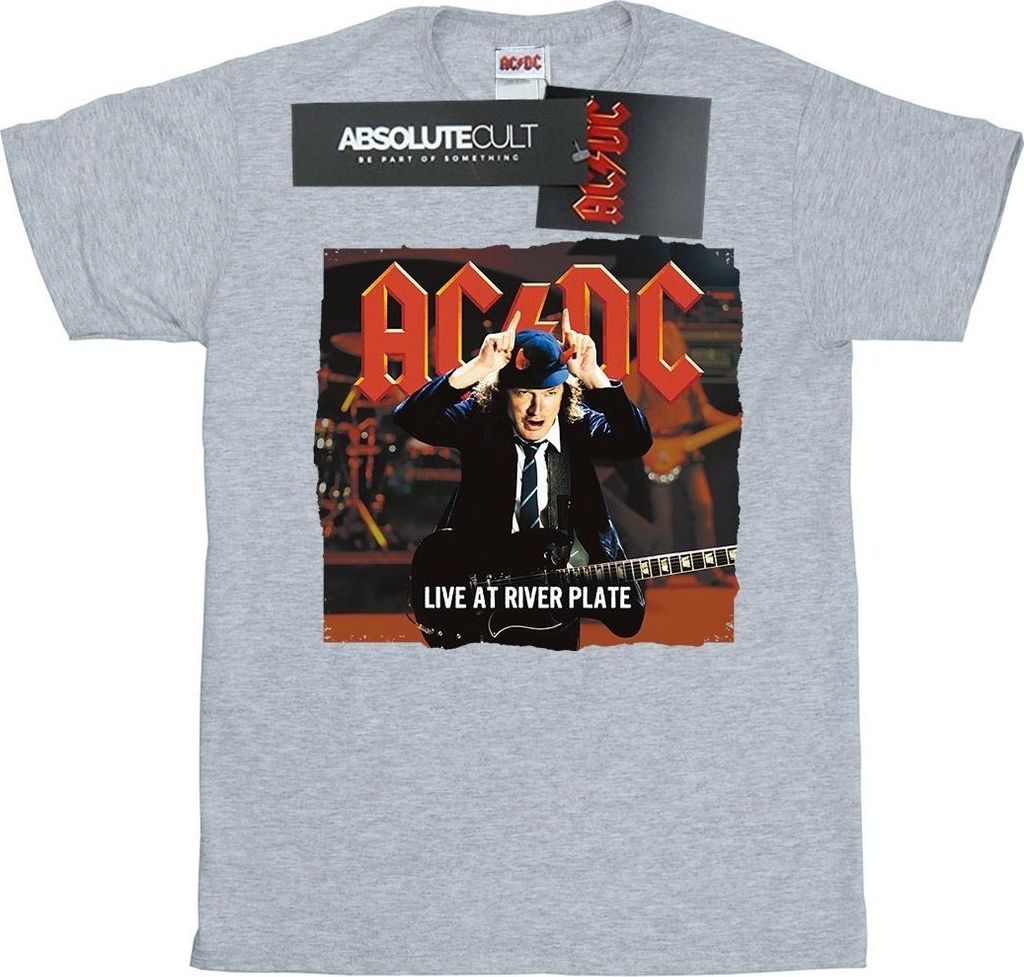 AC/DC - "Live At River Plate Columbia Records" T-Shirt für Herren BI6728 (XL) (Grau)