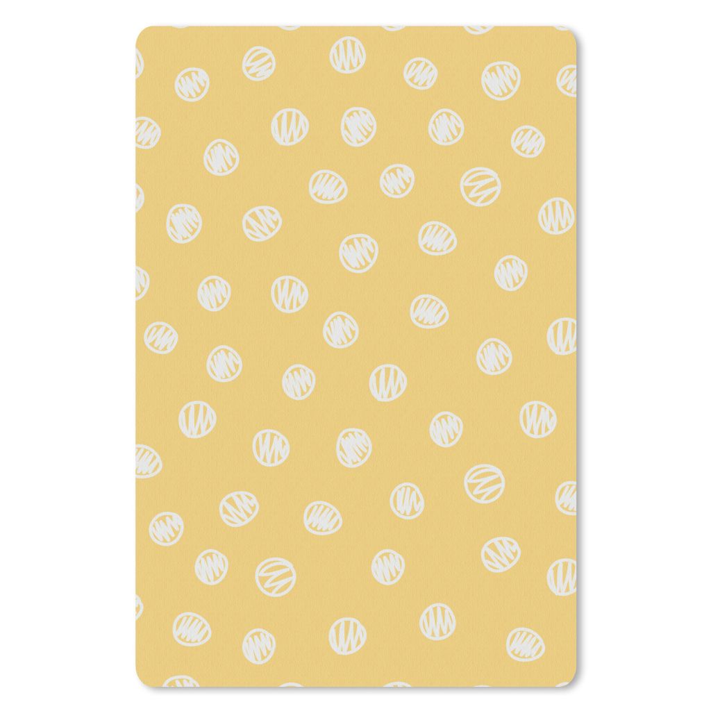 MuchoWow Mauspad Mousepad Tupfen - Muster - Gelb 18x27 cm - Mousepads - Maus Mat - Pad - Mausunterlage