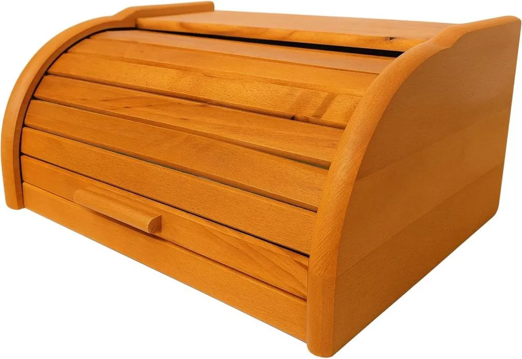 Scatola per il Pane in Legno di Frassino - Organizzatore Pane Moderno