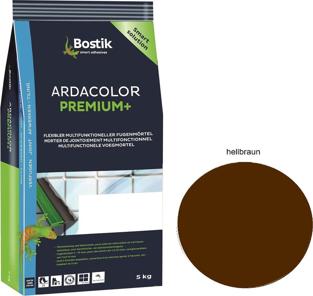 Bostik Ardacolor Premium Fuge plus 5Kg hellbraun Fliesen Naturstein Fugenmörtel