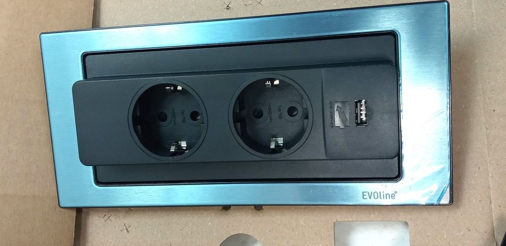 Evoline Backflip, Edelstahl 2-Fach Steckdose 417515 Produktbild 7