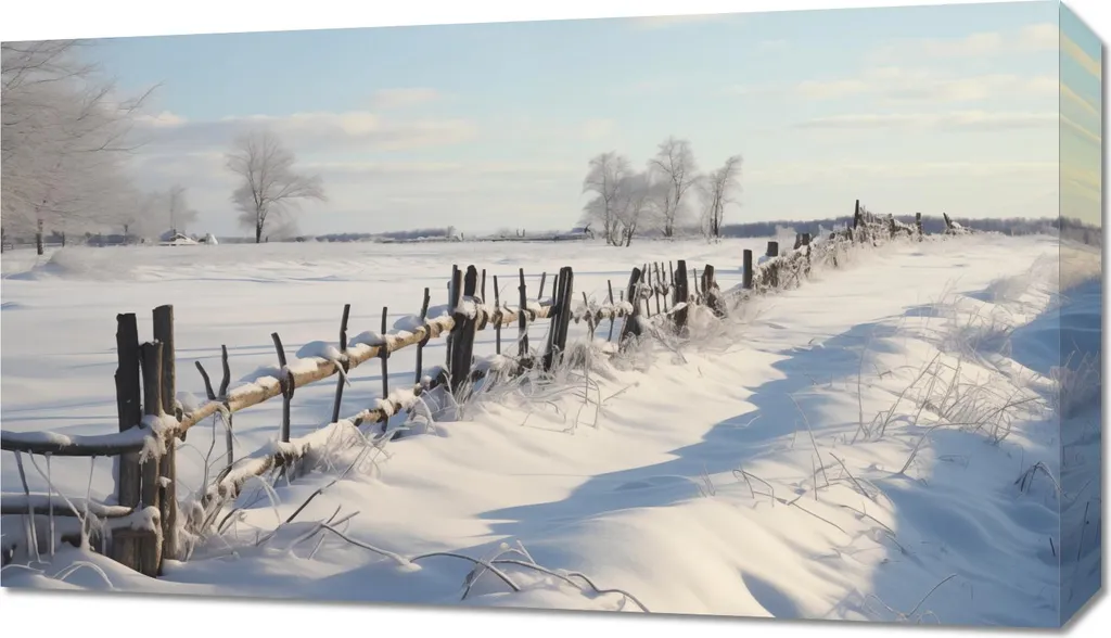 Quadro Paesaggio Innevato 70x40 cm - La Bellezza della Natura