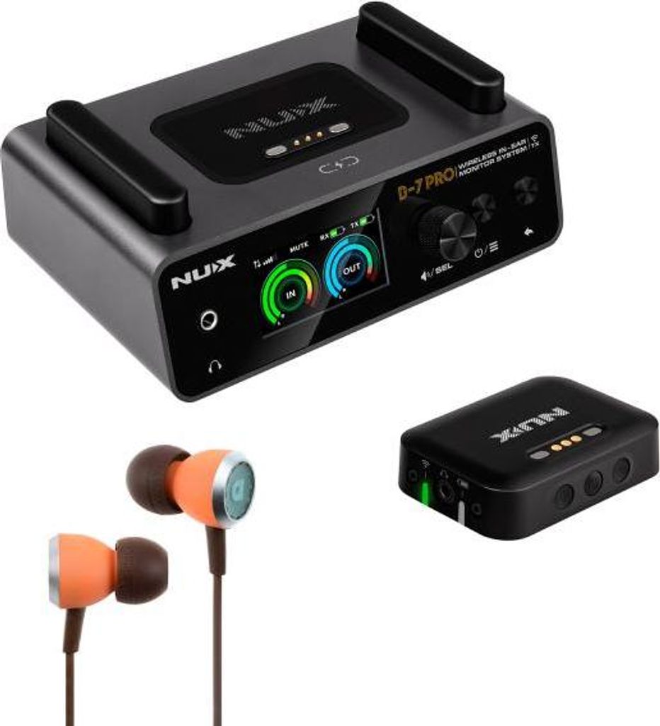 Nux In-Ear-Monitoring-System B-7 Pro mit In-Ear Kopfhörern