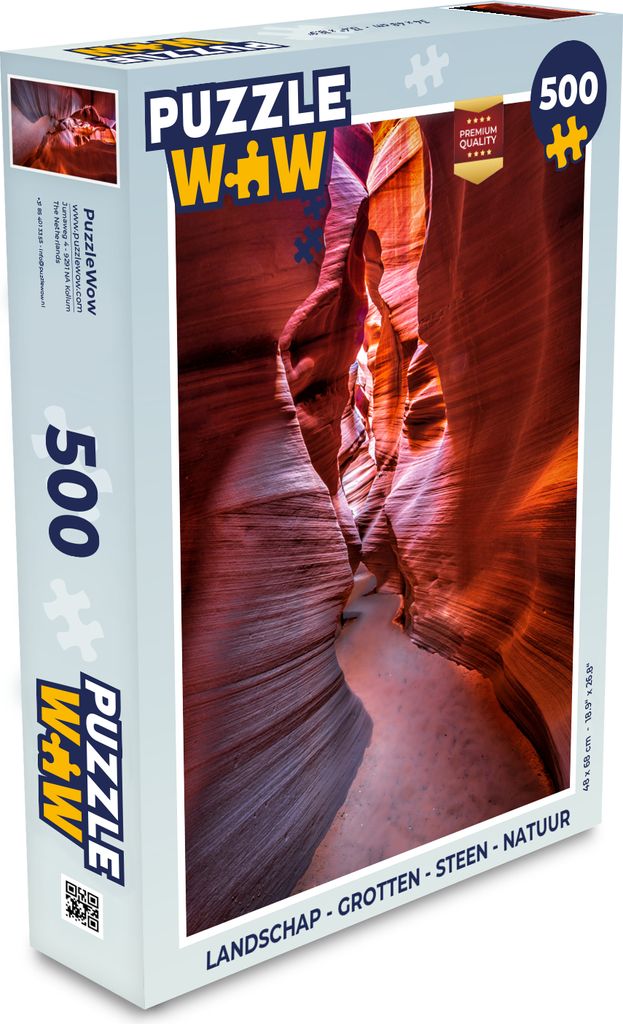MuchoWow Puzzle 500 Teile Landschaft - Höhlen - Stein - Natur - Denken - Spiel - Toy