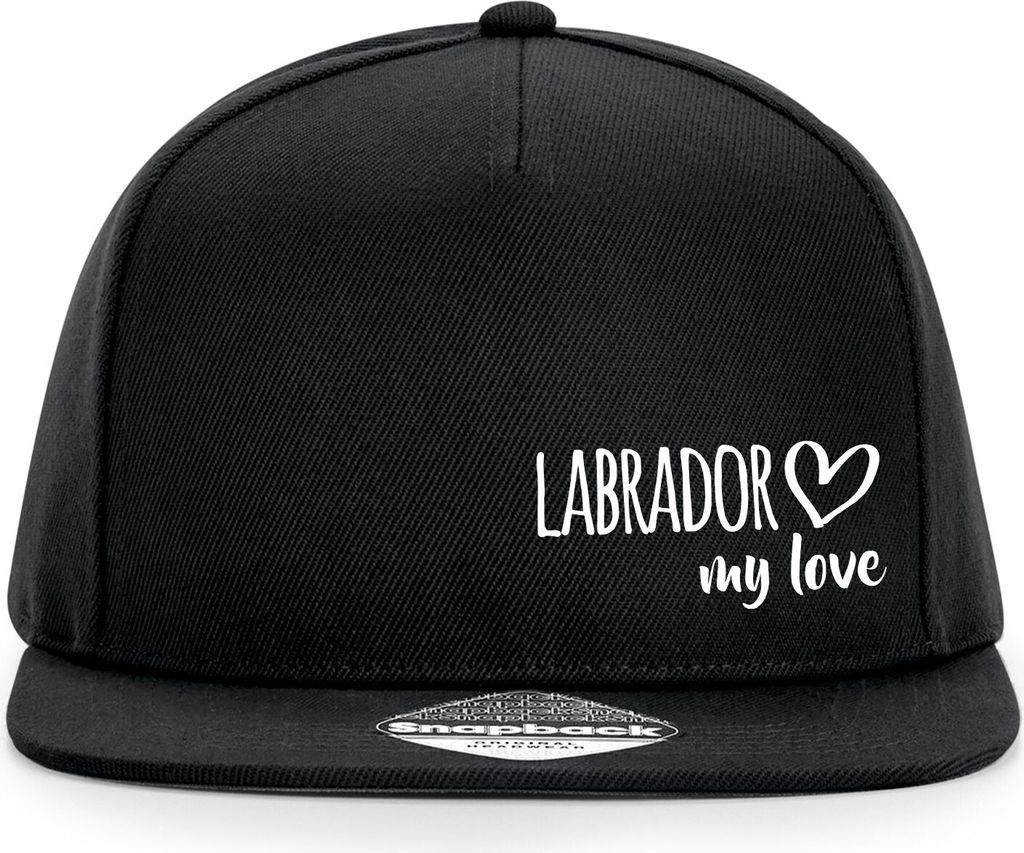 Huuraa Cappy Mütze Labrador my love Black Polyester Snapback Kappe Geschenkidee