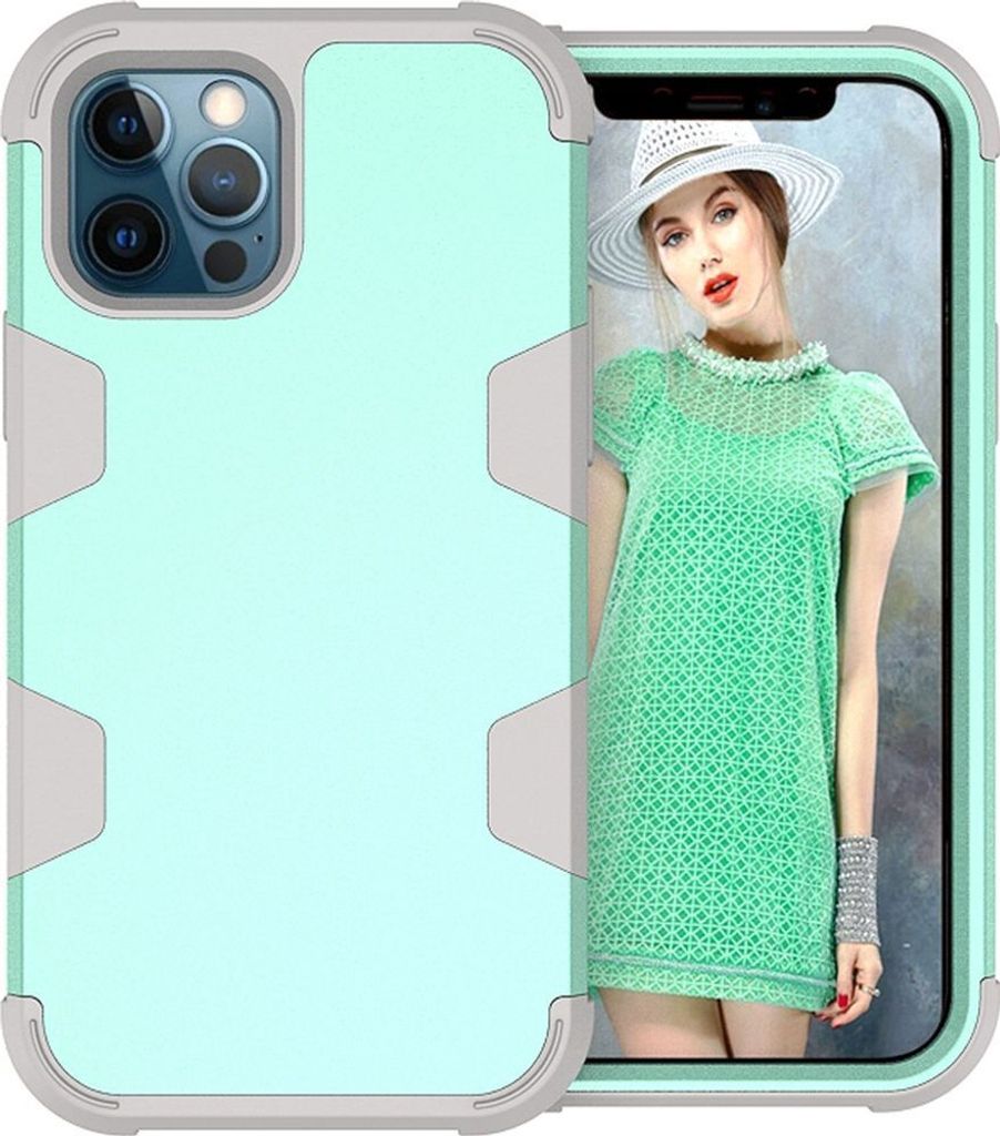 Mobigear Ultra Tough iPhone 12 Pro Max Hülle Hardcase Backcover Stoßfest - Türkis