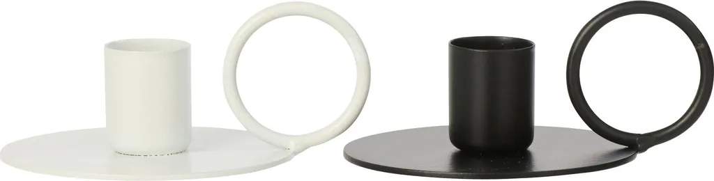 Décoration de table : Set de 2 bougeoirs en fer pour ambiance cosy
