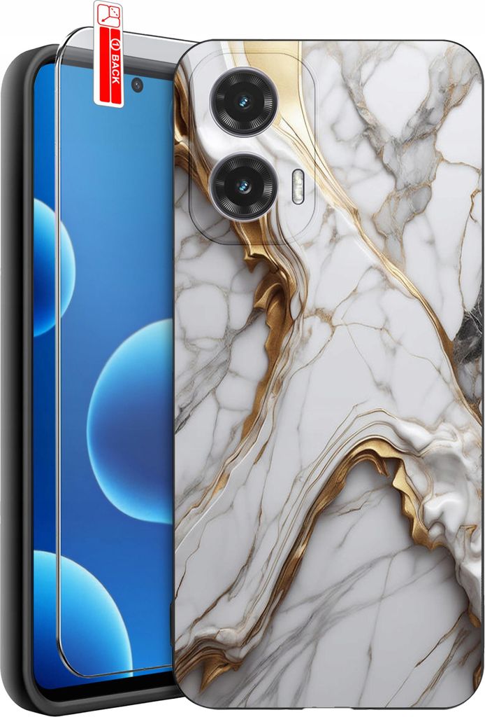 Hülle für Motorola Moto G45 5G | Designs | Mattes Silikon-Case + 9H-Glas