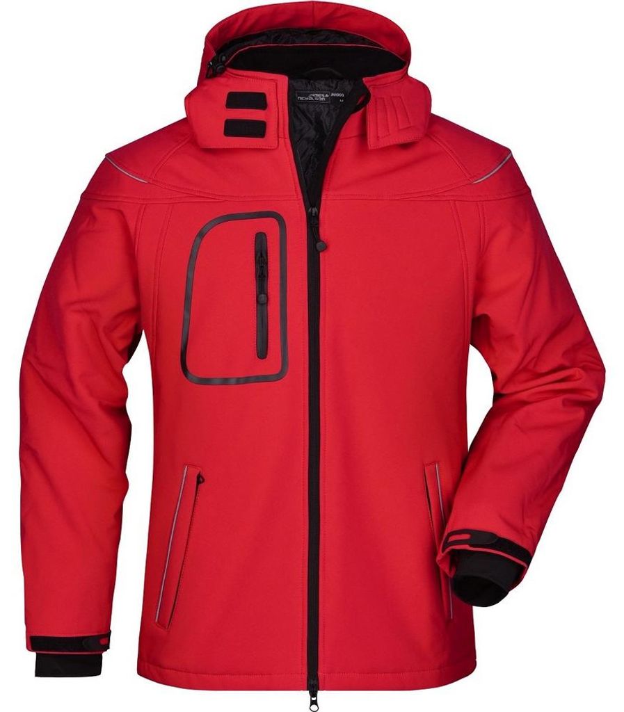 James and Nicholson - Softshelljacke für Herren - Winter LT2283 (M) (Rot)