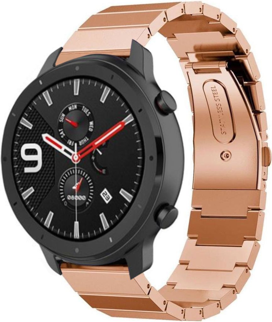 Strap-it Xiaomi Amazfit GTR Metallarmband (Roségold)
