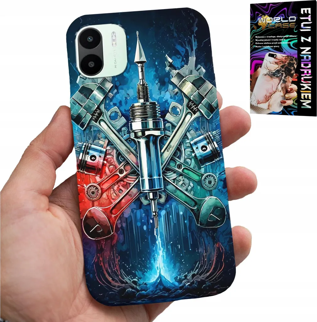 Offerta Kit Cover Xiaomi Redmi A2 Motore Meccanico + Pellicola Vetro