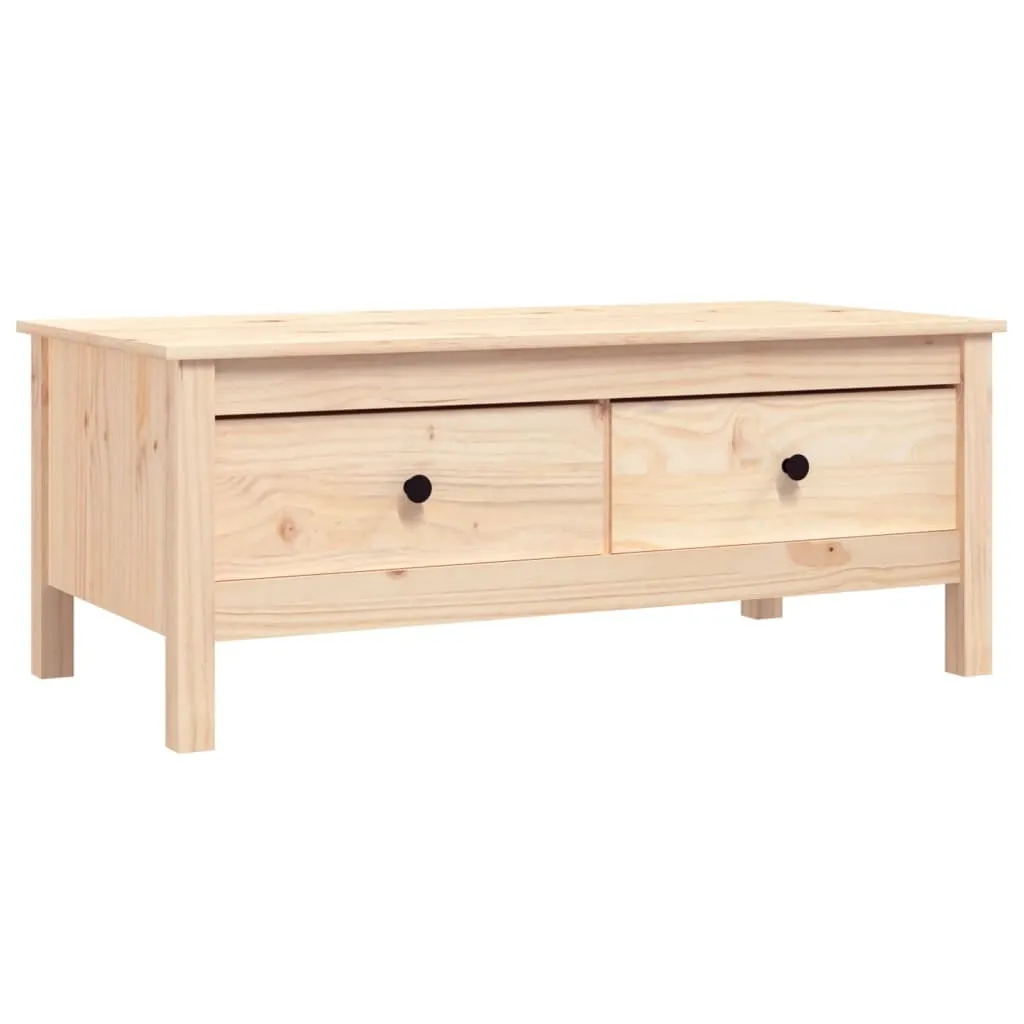 Tavolino da Salotto 100x50x40 cm Legno Pino Massiccio Minimalista