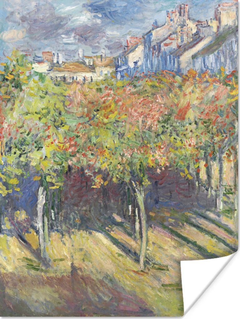 MuchoWow Poster Lindenbäume in Poissy - Gemälde von Claude Monet 120x160 cm - Wandbilder