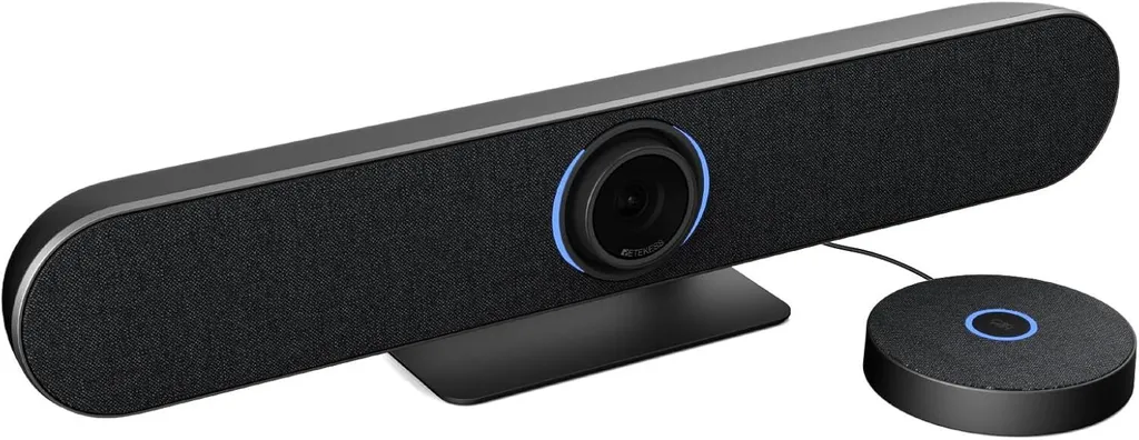 Retekess TC201 Webcam Conférence 4K avec Haut-parleur 360 et Tracking
