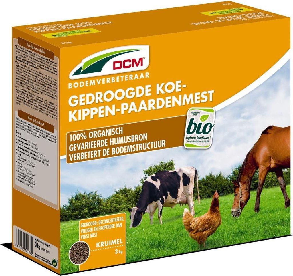 Kuh-, Hühner- und Pferdemist 3 kg in der Katzentoilette - Dcm