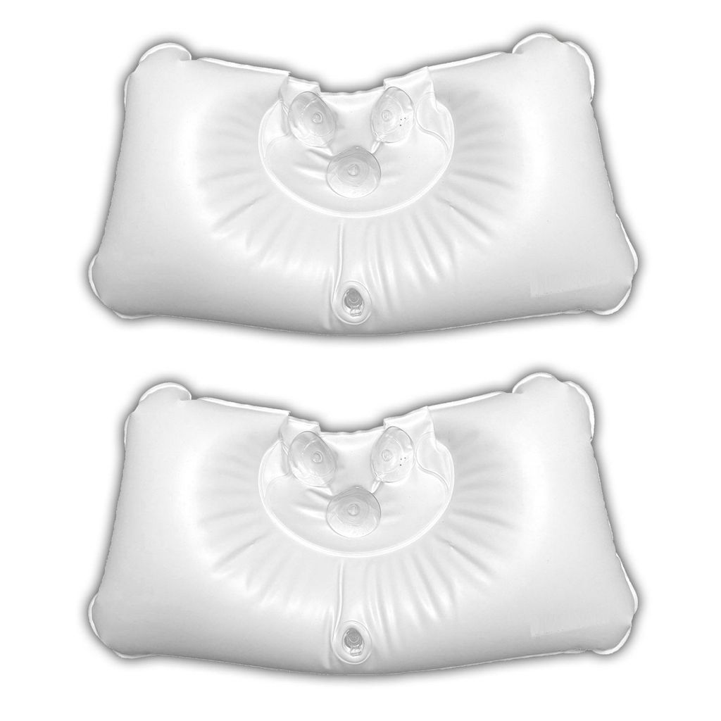 2x Aufblasbares Badewanne Nackenkissen mit Saugnäpfen 47 x Produktbild 