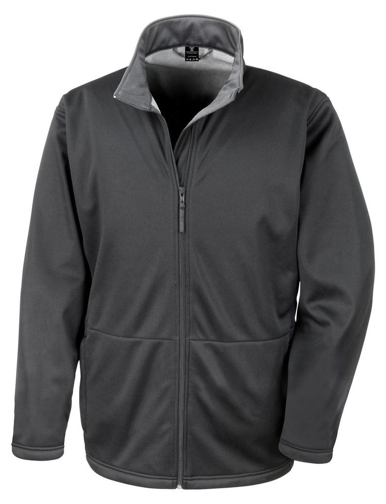 Result Core Herren Softshell-Jacke, 3-lagig FK603 (XS) (Schwarz)