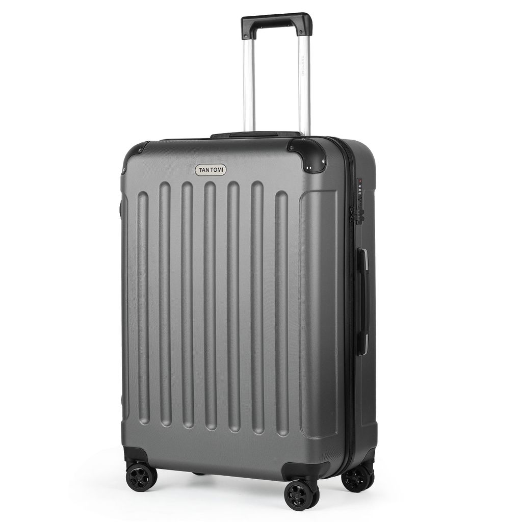 Hartschalen-Trolley ABS Handgepäck Koffer Rollkoffer Reisekoffer Hartschalenkoffer, mit 4 Rollen 360° Große Kapazität Trolley