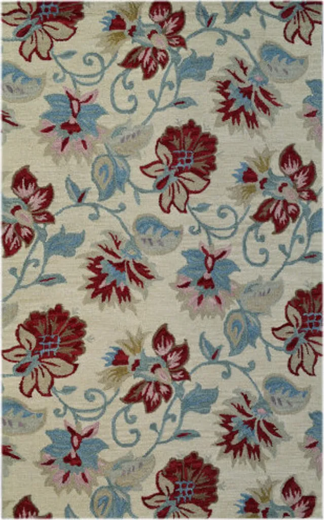 Tapis Fleurs KF-157 Crème 153x244 cm - Illuminez vos Pièces Sombres