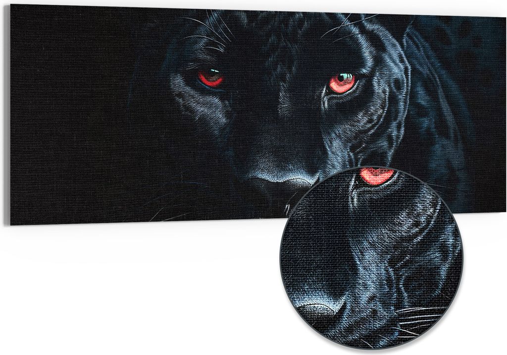 DEQORI Hybrid Leinwand Bild 125x50 cm 'Mystische Anmut' Wandbild Glas flach modern