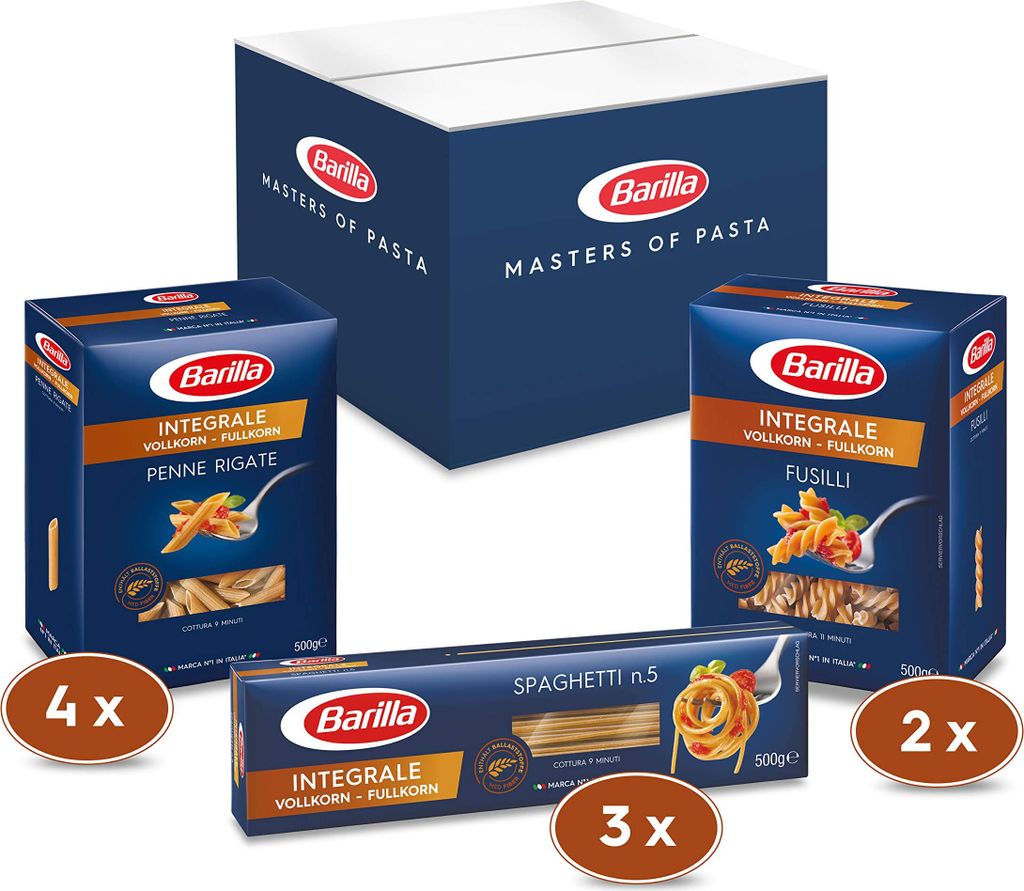 Barilla Vollkorn Pasta Box - Multipack mit 3 Varianten Produktbild 