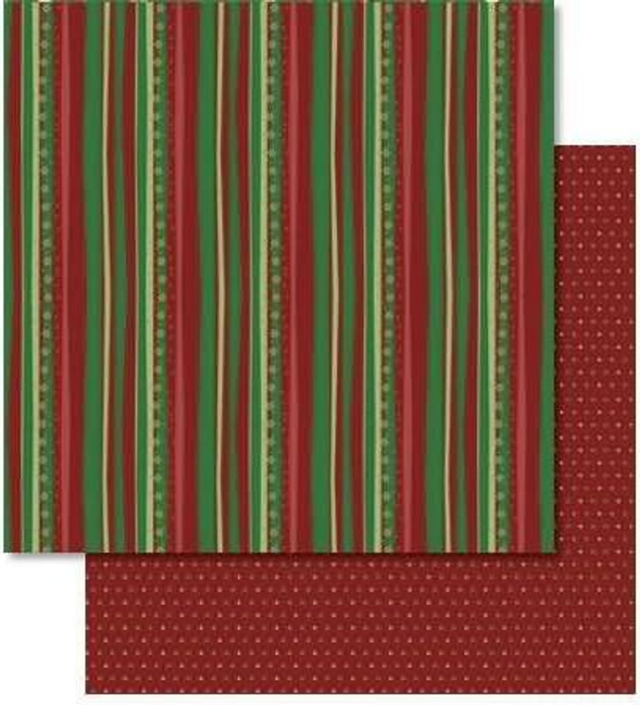 Scrapbook Paper Winterzauber rot/grün 12x12 Zoll VE=5 Blatt