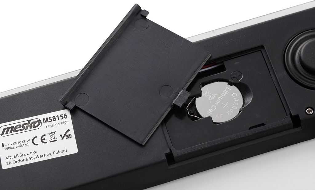 ADLER MS 8150 Bilancia Da Bagno In Vetro Nero – Capacità 150kg – Precisione 100g – Spegnimento Automatico