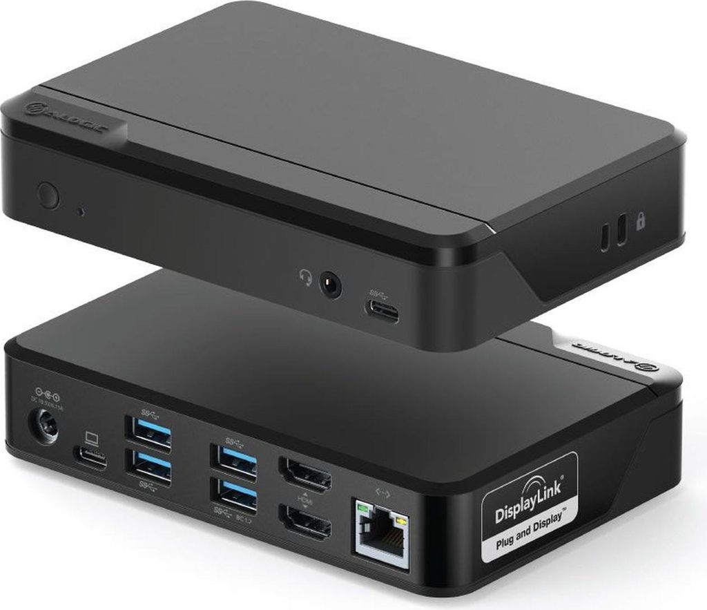 Alogic DockingStationUniversal Twin HD USB-C & USB-A schwarz