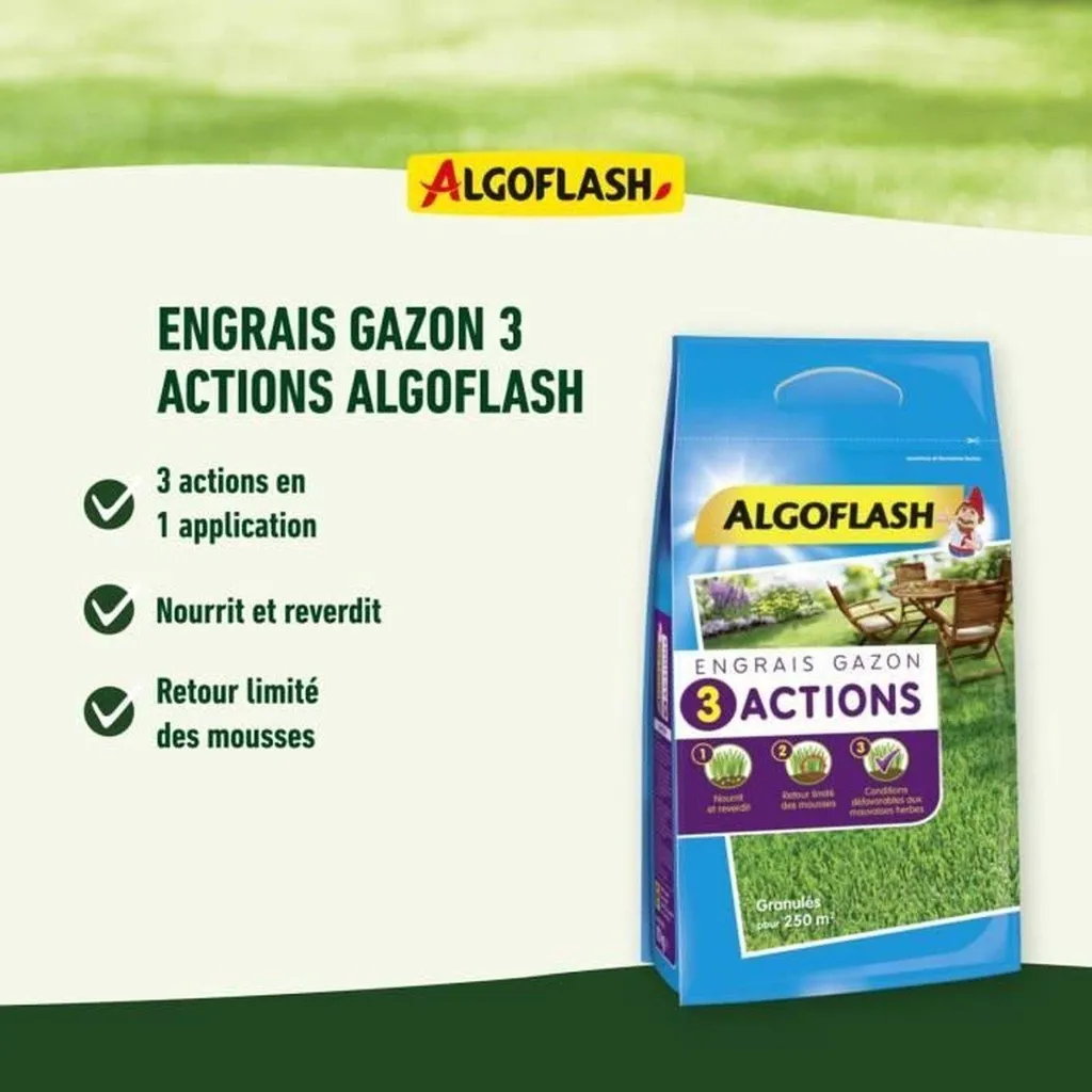 Algoflash Engrais 3 Actions 3 Kg : Soin Complet Vitalité pour Plantes - 2