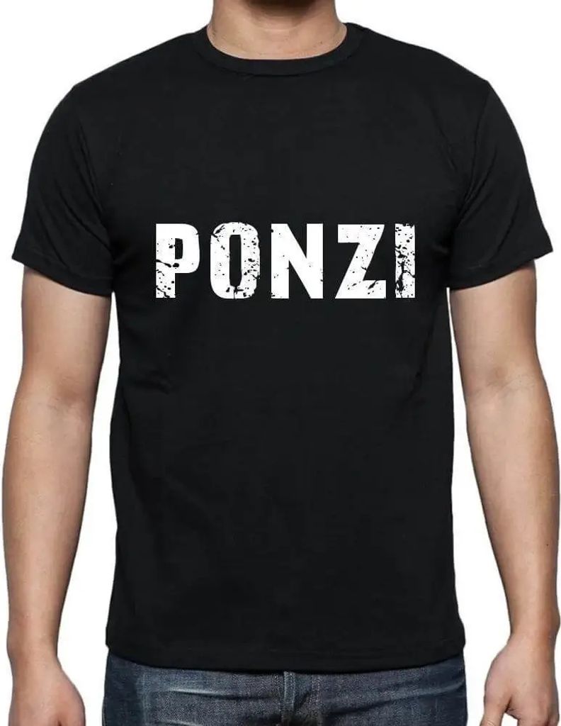 Herren Grafik T-Shirt Ponzi Öko-Verantwortlich Vintage Jahrgang Kurzarm Lustige Druck Geburtstag Geschenk Mann