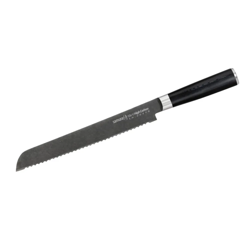 Coltello Pane Samura MO-V Stonewash: Design Giapponese per la Casa