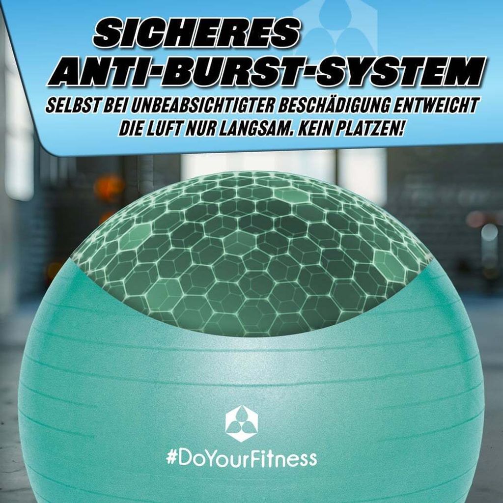 #DoYourFitness gymnastický míč včetně míčové pumpy fitness Obrázek produktu 6