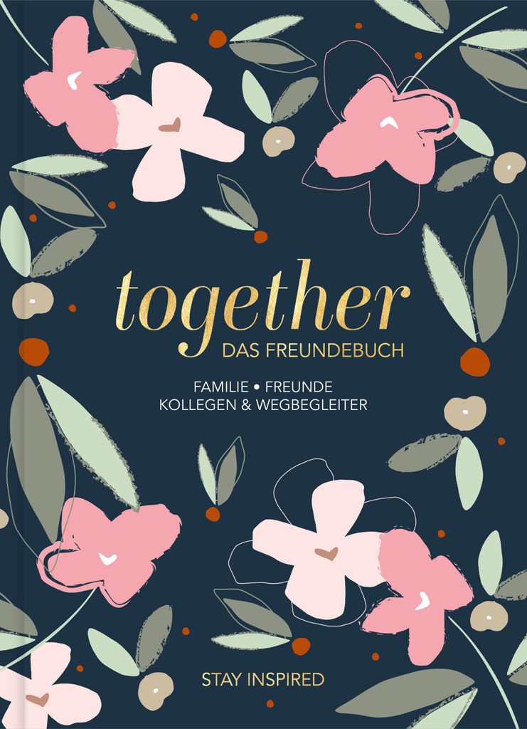 Freundebuch für Erwachsene | Album zum Ausfüllen für Freunde und Kollegen mit edler Goldprägung | Freundschaftsbuch, Poesiealbum, Erinnerungsal...
