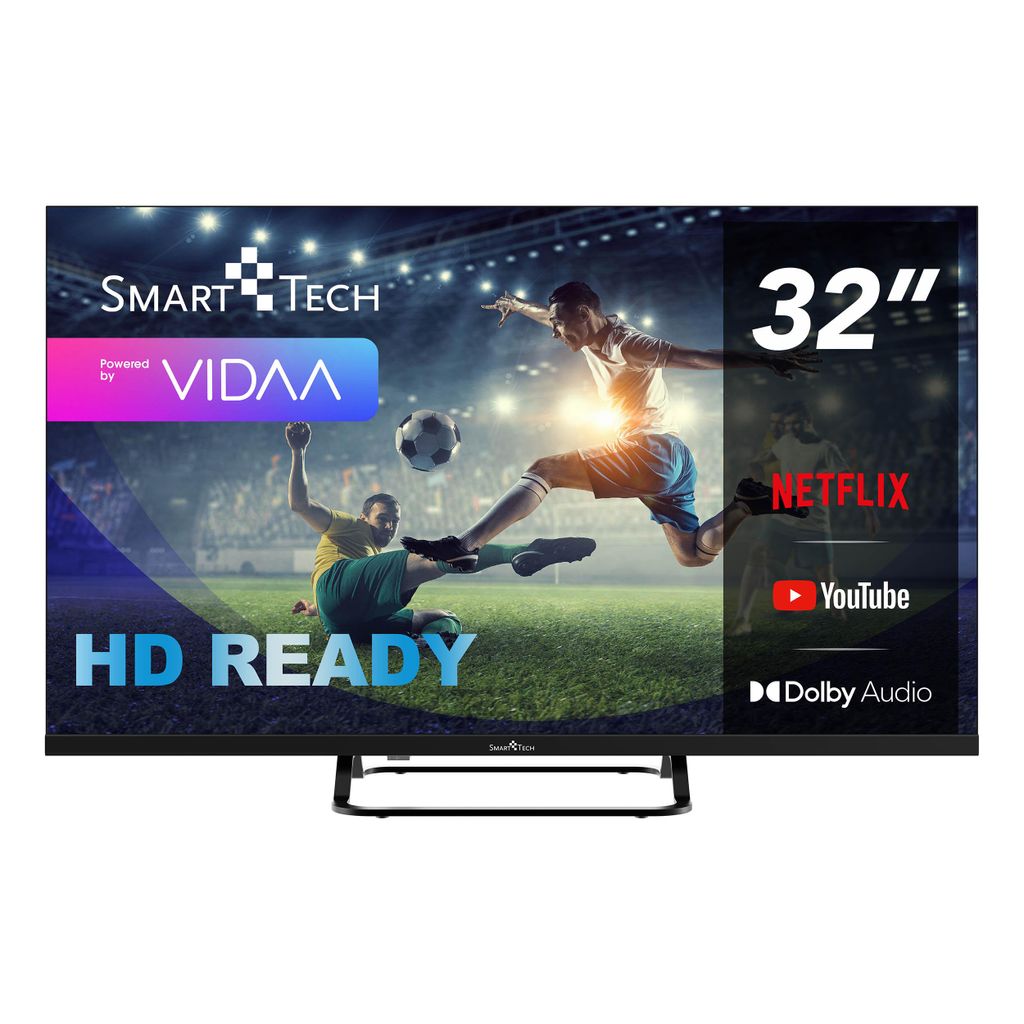 Smart Tech 32HV02V, 32 Zoll (80 cm), HD-fähiger LED-Fernseher mit Vidaa, Netflix, YouTube, Amazon Prime, Disney+