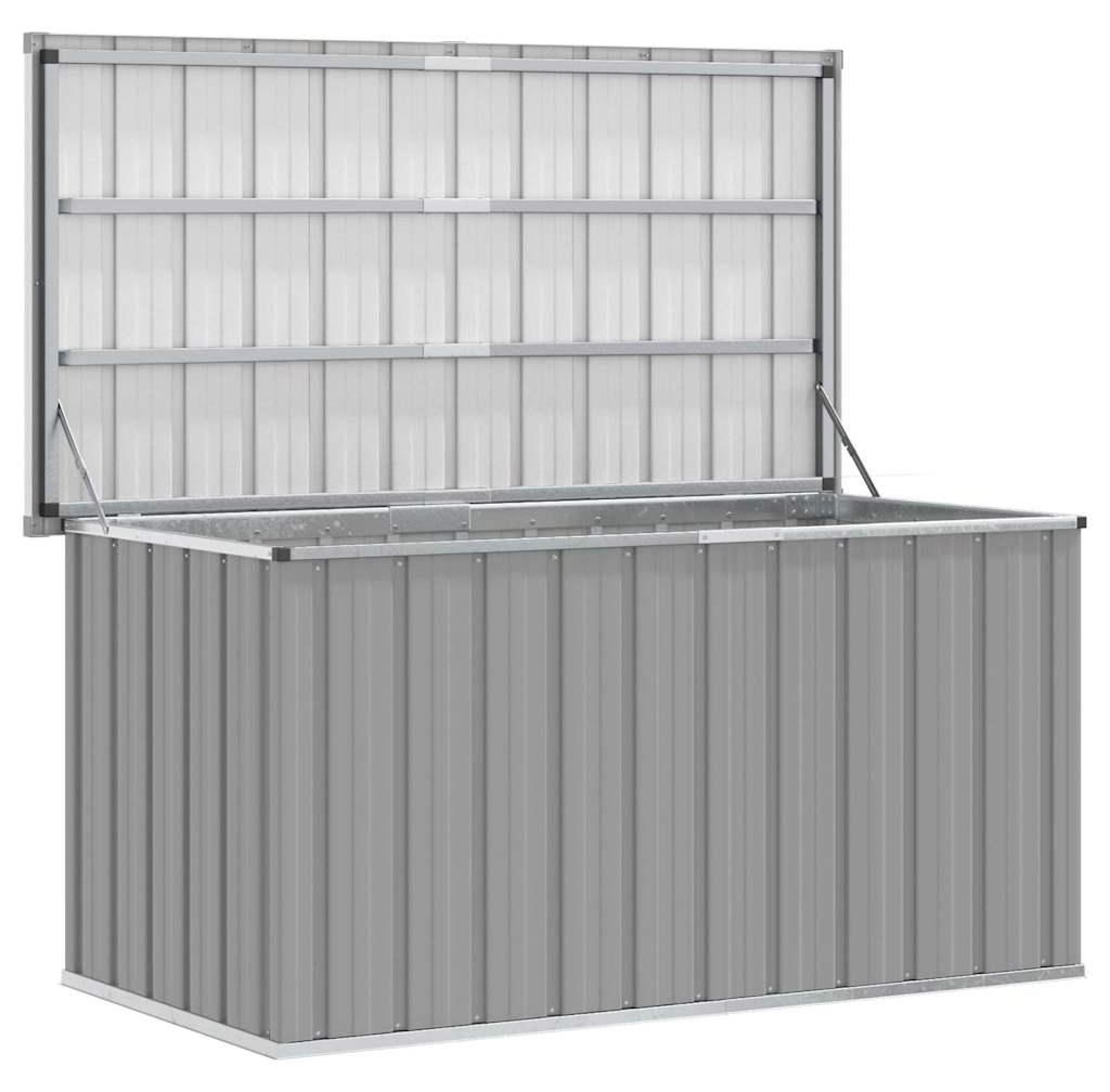 vidaXL Box da giardino grigio 129x67x65 cm Immagine del prodotto 