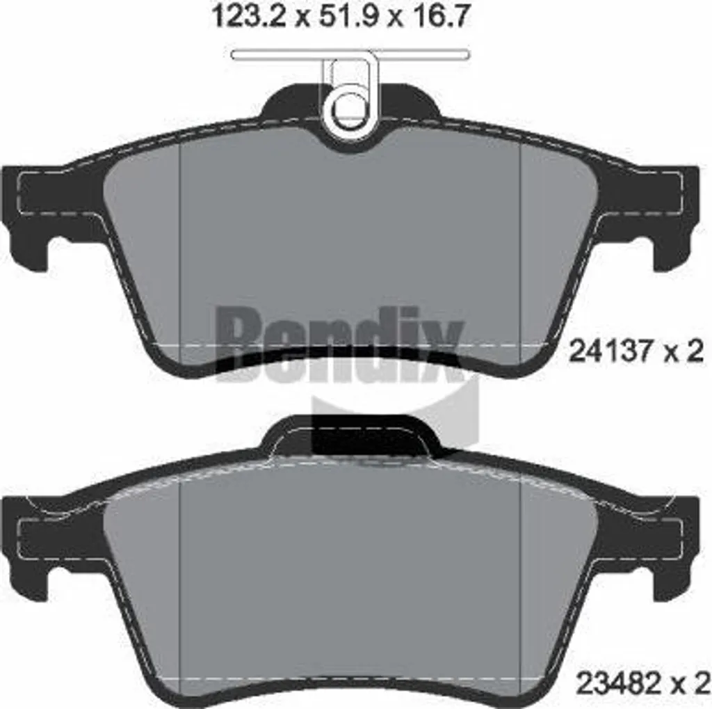 Plaquettes de frein BENDIX BPD1011 pour C5 Focus et Laguna OE 425405