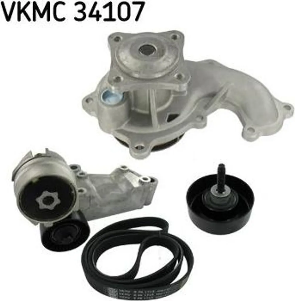 Kit de Distribution avec Pompe à Eau SKF VKMC 34107 pour Transit et Focus