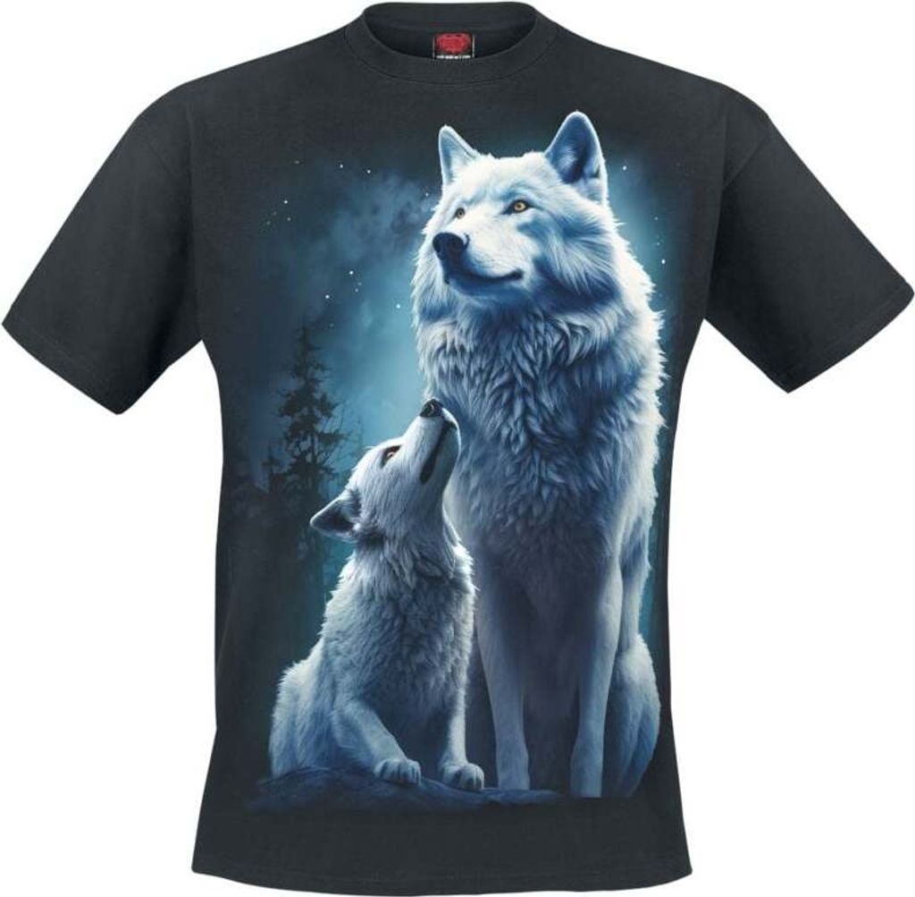 Spiral T-Shirt Herren Wolf Guardian schwarz L