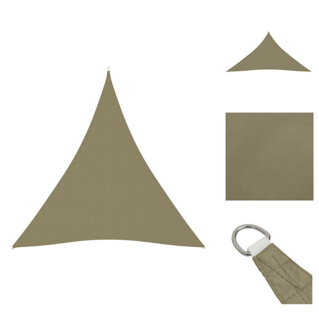 vidaXL Sonnensegel Oxford-Gewebe Dreieckig 5x6x6 m Beige - Sonnenschirme & Sonnenschutze